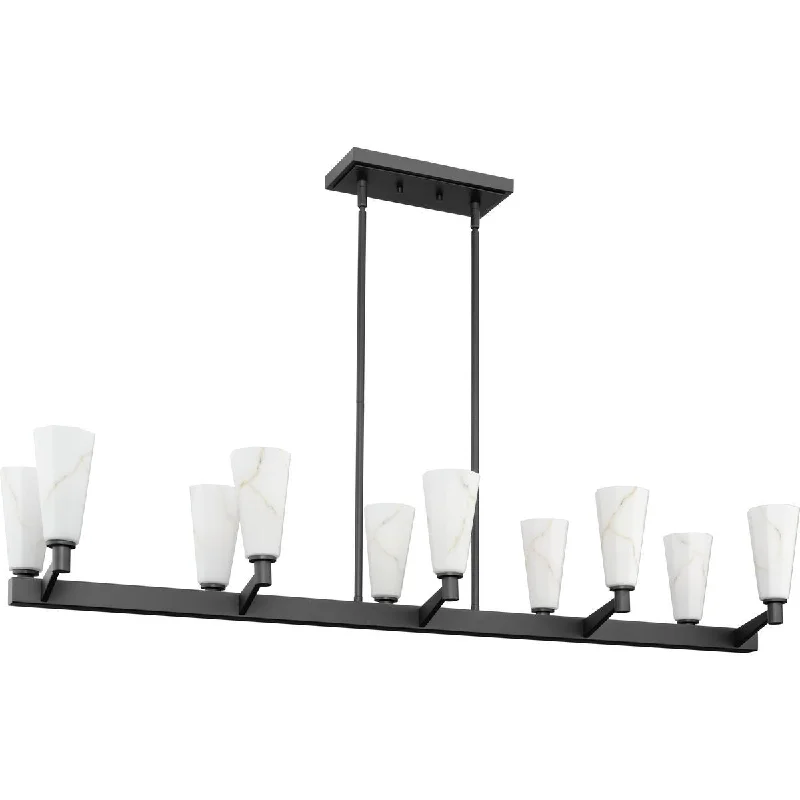 Industrial Lighting for Metal Fabrication ShopsTosca Ten Light Linear Chandelier