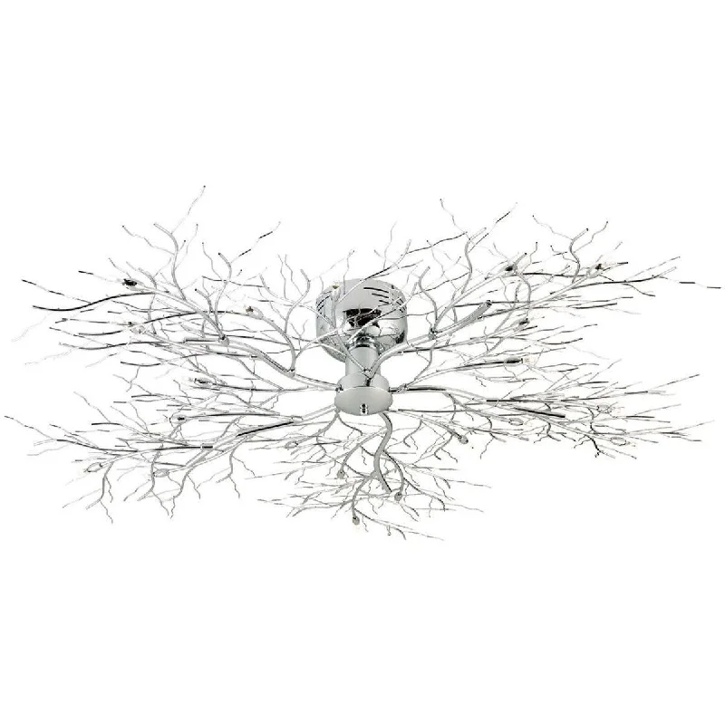 Low - Bay Industrial Lighting Fixtures for Small FactoriesAutumn 45 in. 20 Lights Flush Mount Light Chrome Finish Low - Bay Industrial Lighting Fixtures for Small FactoriesAutumn 45 in. 20 Lights Flush Mount Light Chrome Finish