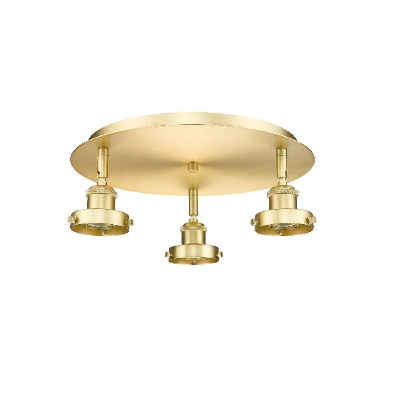 Industrial Emergency Lighting for Safety in FactoriesDowntown Urban Three Light Flush Mount Industrial Emergency Lighting for Safety in FactoriesDowntown Urban Three Light Flush Mount