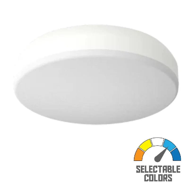 Industrial Lighting for Food Processing FactoriesCRVFA 11 In. LED Drum Light 120-277V Battery Backup Selectable CCT White Finish Industrial Lighting for Food Processing FactoriesCRVFA 11 In. LED Drum Light 120-277V Battery Backup Selectable CCT White Finish