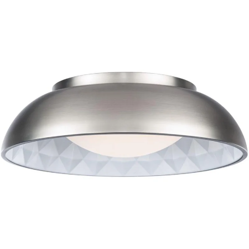 Dust - Resistant Industrial Lighting for Dirty WorkspacesPrisma 18 in. LED Flush Mount Light Nickel Finish