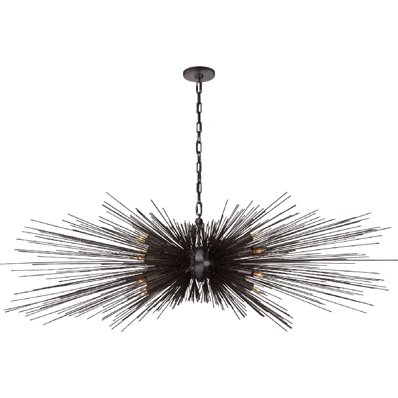 Track lighting with integrated LED driversStrada Large Linear Chandelier