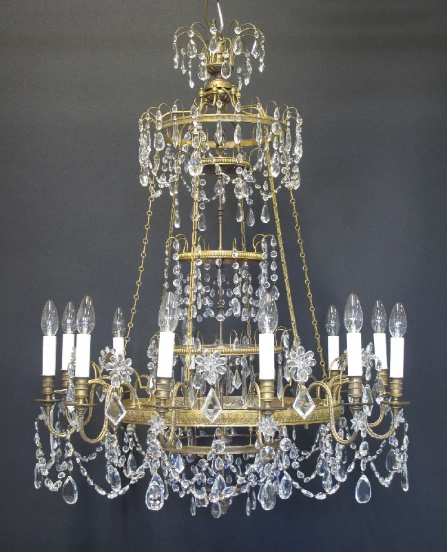 Ceiling - Mounted Chandeliers for Standard CeilingsCeiling - Mounted Chandeliers for Standard Ceilings12-Arm Gilt & Crystal Chandelier, CA. 1900 Ceiling - Mounted Chandeliers for Standard CeilingsCeiling - Mounted Chandeliers for Standard Ceilings12-Arm Gilt & Crystal Chandelier, CA. 1900
