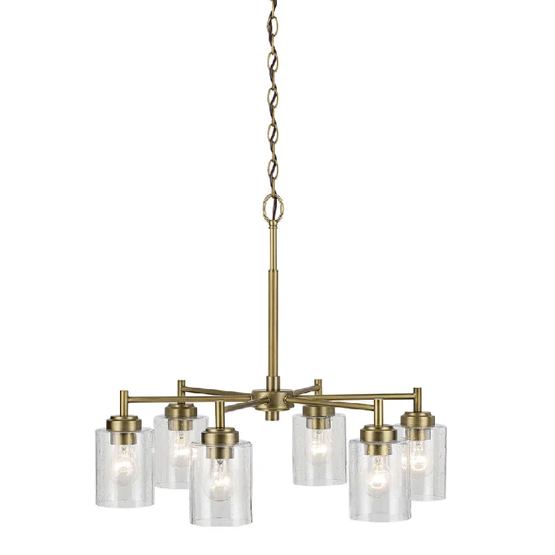 Chandeliers with Multiple Lights for Maximum IlluminationChandeliers with Multiple Lights for Maximum IlluminationWinslow Natural Brass Chandelier 6Lt - 52616NBR Chandeliers with Multiple Lights for Maximum IlluminationChandeliers with Multiple Lights for Maximum IlluminationWinslow Natural Brass Chandelier 6Lt - 52616NBR