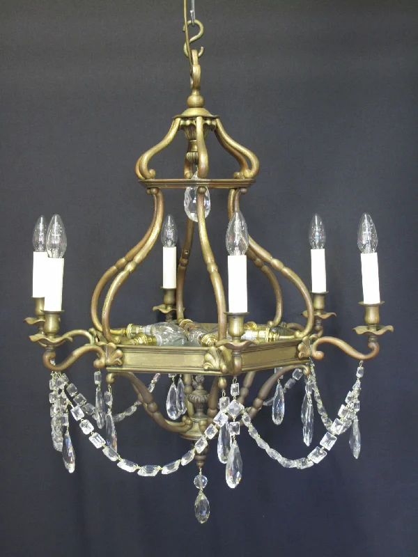 Chandeliers with Metal Frames in Copper FinishChandeliers with Metal Frames in Copper Finish6-Arm Hexagonal Brass Chandelier, CA. 1930 Chandeliers with Metal Frames in Copper FinishChandeliers with Metal Frames in Copper Finish6-Arm Hexagonal Brass Chandelier, CA. 1930