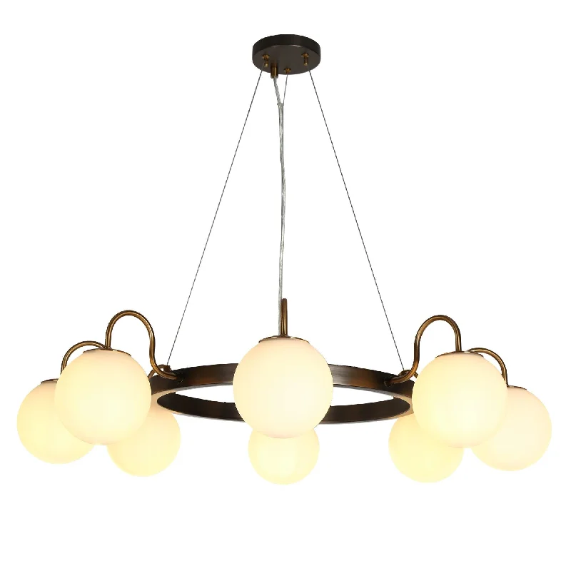 Chandeliers with Metal Frames in Copper FinishChandeliers with Metal Frames in Copper Finish8-Light Gold Black Frosted Glass Wheel Chandeliers Chandeliers with Metal Frames in Copper FinishChandeliers with Metal Frames in Copper Finish8-Light Gold Black Frosted Glass Wheel Chandeliers