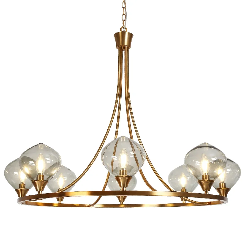 Mid - Century Modern Chandeliers for Vintage AppealMid - Century Modern Chandeliers for Vintage Appeal8-Light Gold Glass Wheel Chandeliers Mid - Century Modern Chandeliers for Vintage AppealMid - Century Modern Chandeliers for Vintage Appeal8-Light Gold Glass Wheel Chandeliers