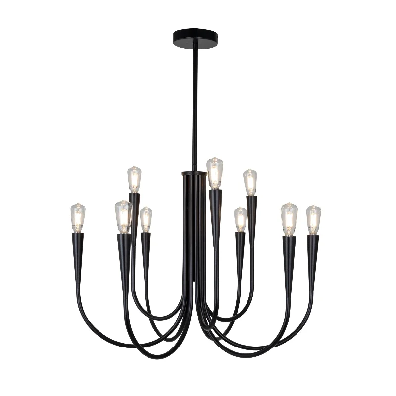 French Country Chandeliers with a Romantic AuraFrench Country Chandeliers with a Romantic AuraBronte Collection 9-Light Chandelier Black