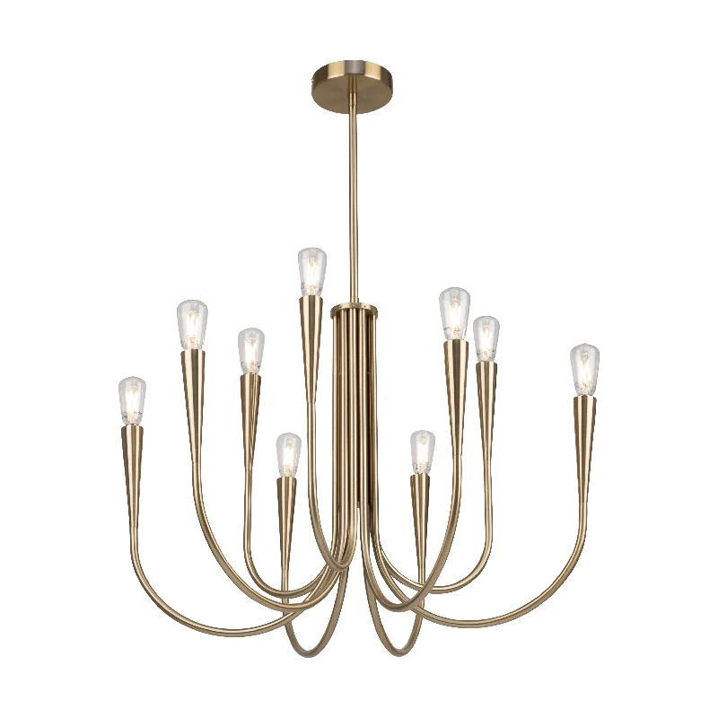 Chandeliers with Clear Crystal for a Sparkling EffectChandeliers with Clear Crystal for a Sparkling EffectBronte Collection 9-Light Chandelier Brass Chandeliers with Clear Crystal for a Sparkling EffectChandeliers with Clear Crystal for a Sparkling EffectBronte Collection 9-Light Chandelier Brass