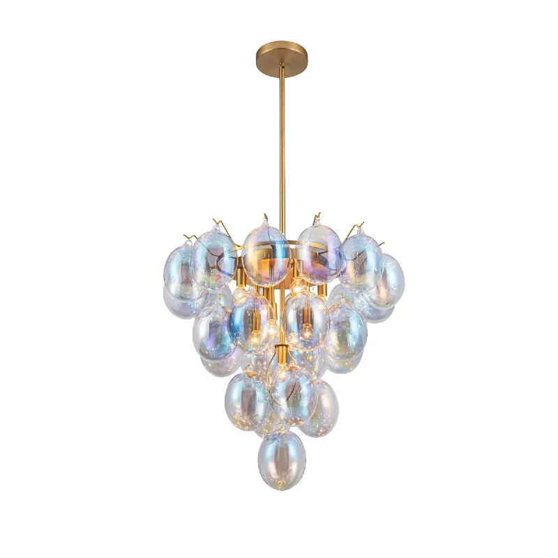 Chandeliers with Adjustable Height for Custom InstallationChandeliers with Adjustable Height for Custom InstallationGlobo Collection 9-Light Chandelier Iridescent and Brass Chandeliers with Adjustable Height for Custom InstallationChandeliers with Adjustable Height for Custom InstallationGlobo Collection 9-Light Chandelier Iridescent and Brass