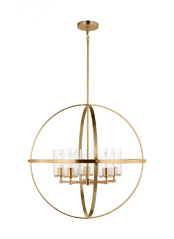 Chandeliers with Colored Glass for a Splash of ColorChandeliers with Colored Glass for a Splash of ColorAlturas indoor dimmable 5-light single tier chandelier in satin brass finish with spherical steel fr Chandeliers with Colored Glass for a Splash of ColorChandeliers with Colored Glass for a Splash of ColorAlturas indoor dimmable 5-light single tier chandelier in satin brass finish with spherical steel fr