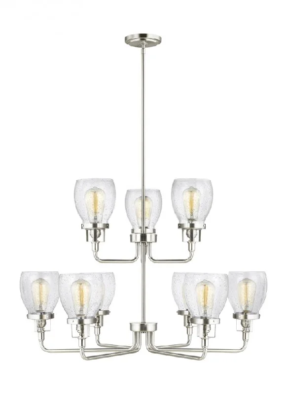 Incandescent Chandeliers for a Warm and Traditional GlowIncandescent Chandeliers for a Warm and Traditional GlowBelton transitional 9-light indoor dimmable ceiling chandelier pendant light in brushed nickel silve