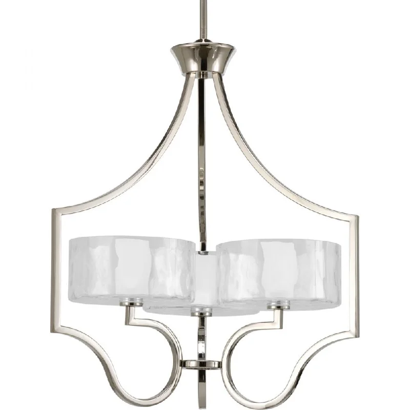 Chandeliers with Candle - Style Bulbs for a Classic AestheticChandeliers with Candle - Style Bulbs for a Classic AestheticCaress Collection Three-Light Polished Nickel Clear Water Glass Luxe Chandelier Light Chandeliers with Candle - Style Bulbs for a Classic AestheticChandeliers with Candle - Style Bulbs for a Classic AestheticCaress Collection Three-Light Polished Nickel Clear Water Glass Luxe Chandelier Light