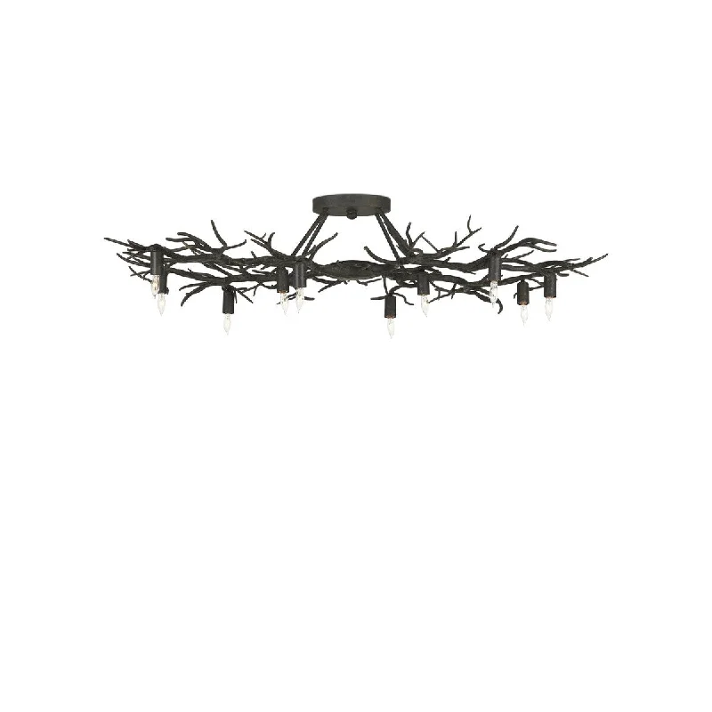 Chandeliers with Metal Frames in Bronze FinishChandeliers with Metal Frames in Bronze FinishCurrey & Company Rainforest Bronze Semi-Flush - 9"h x 43"w x 29"d Chandeliers with Metal Frames in Bronze FinishChandeliers with Metal Frames in Bronze FinishCurrey & Company Rainforest Bronze Semi-Flush - 9"h x 43"w x 29"d