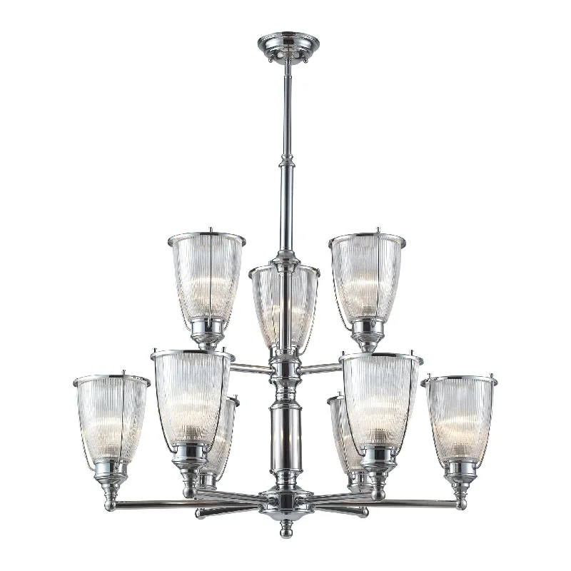 Art Deco Chandeliers for a Retro - Glam LookArt Deco Chandeliers for a Retro - Glam LookHalophane 9-Light Chandelier