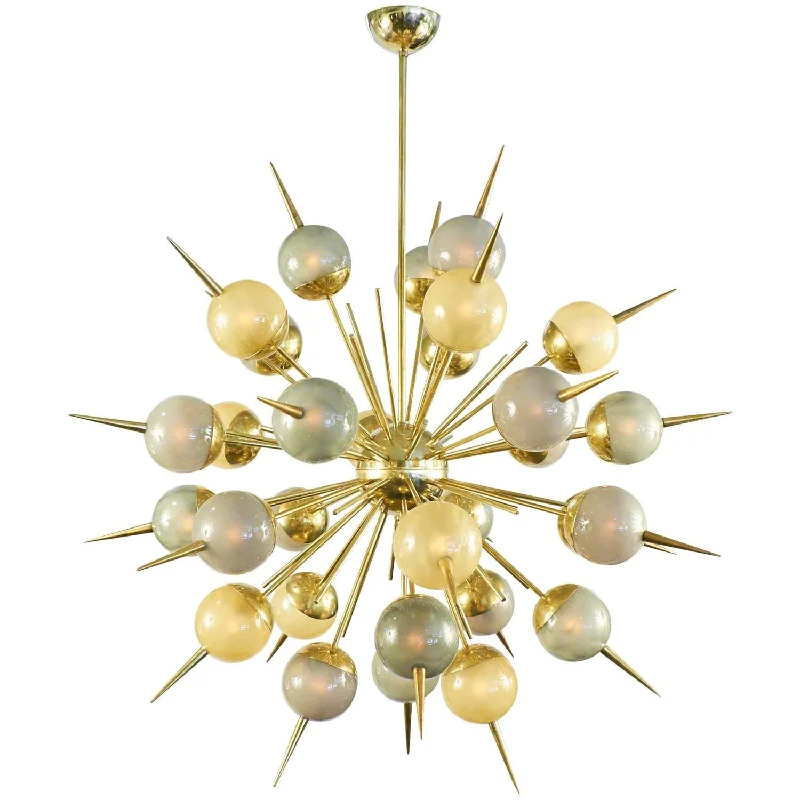 Chandeliers with Metal Frames in Gold FinishChandeliers with Metal Frames in Gold FinishMurano Multicolored Glass on Brass Sputnik Chandelier Chandeliers with Metal Frames in Gold FinishChandeliers with Metal Frames in Gold FinishMurano Multicolored Glass on Brass Sputnik Chandelier
