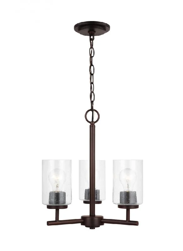 Chandeliers with Frosted Glass for a Softer Light DiffusionChandeliers with Frosted Glass for a Softer Light DiffusionOslo indoor dimmable 3-light chandelier in a bronze finish with a clear seeded glass shade Chandeliers with Frosted Glass for a Softer Light DiffusionChandeliers with Frosted Glass for a Softer Light DiffusionOslo indoor dimmable 3-light chandelier in a bronze finish with a clear seeded glass shade