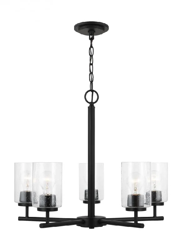 Incandescent Chandeliers for a Warm and Traditional GlowIncandescent Chandeliers for a Warm and Traditional GlowOslo indoor dimmable 5-light chandelier in a midnight black finish with a clear seeded glass shade Incandescent Chandeliers for a Warm and Traditional GlowIncandescent Chandeliers for a Warm and Traditional GlowOslo indoor dimmable 5-light chandelier in a midnight black finish with a clear seeded glass shade