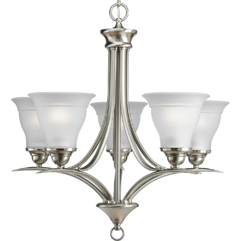 Chandeliers with Frosted Glass for a Softer Light DiffusionChandeliers with Frosted Glass for a Softer Light DiffusionP4328-09 5-100W MED CHAND Chandeliers with Frosted Glass for a Softer Light DiffusionChandeliers with Frosted Glass for a Softer Light DiffusionP4328-09 5-100W MED CHAND