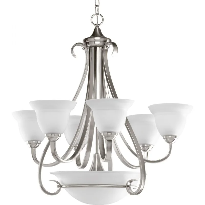 Chandeliers with Candle - Style Bulbs for a Classic AestheticChandeliers with Candle - Style Bulbs for a Classic AestheticP4417-09 9-100W MED CHAND 6 AND 3 Chandeliers with Candle - Style Bulbs for a Classic AestheticChandeliers with Candle - Style Bulbs for a Classic AestheticP4417-09 9-100W MED CHAND 6 AND 3