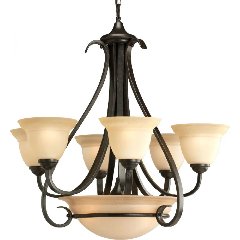 Chandeliers with Adjustable Arms for Directional LightingChandeliers with Adjustable Arms for Directional LightingP4417-77 9-100W MED CHANDELEIR 6 AND 3 Chandeliers with Adjustable Arms for Directional LightingChandeliers with Adjustable Arms for Directional LightingP4417-77 9-100W MED CHANDELEIR 6 AND 3