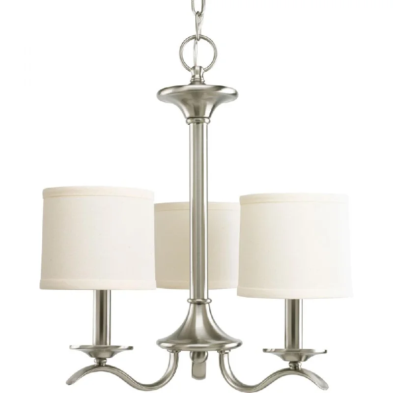 Chandeliers with Metal Frames in Silver FinishChandeliers with Metal Frames in Silver FinishP4632-09 3-60W CAND Chandelier Chandeliers with Metal Frames in Silver FinishChandeliers with Metal Frames in Silver FinishP4632-09 3-60W CAND Chandelier