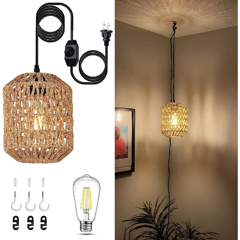Chandeliers with Frosted Glass for a Softer Light DiffusionChandeliers with Frosted Glass for a Softer Light DiffusionPlug in Pendant Light with LED Bulb, Rattan Hanging Lamp with 16ft Dimmable Cord for Bedroom Hallway Foyer Chandeliers with Frosted Glass for a Softer Light DiffusionChandeliers with Frosted Glass for a Softer Light DiffusionPlug in Pendant Light with LED Bulb, Rattan Hanging Lamp with 16ft Dimmable Cord for Bedroom Hallway Foyer