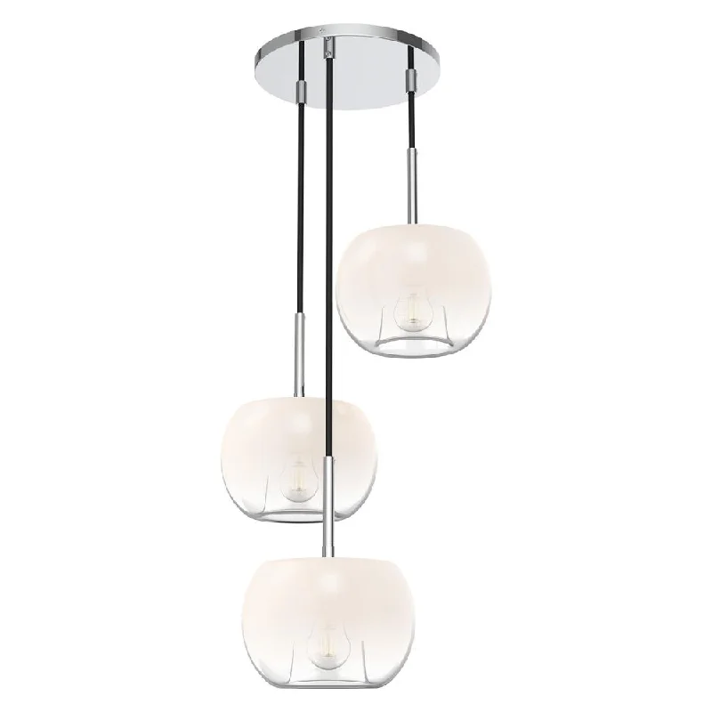 Chandeliers with Metal Frames in Silver FinishChandeliers with Metal Frames in Silver FinishSamar 14-in Chrome/Opal Glass 3 Lights Chandeliers Chandeliers with Metal Frames in Silver FinishChandeliers with Metal Frames in Silver FinishSamar 14-in Chrome/Opal Glass 3 Lights Chandeliers