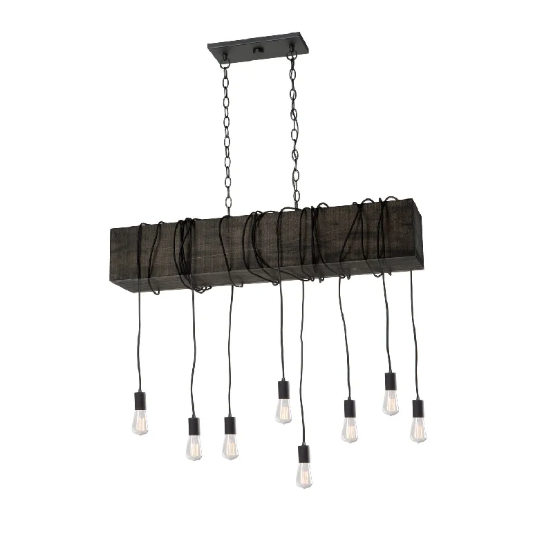 Industrial Style Ceiling Lights with Exposed Bulbs and Metal CagesIndustrial Style Ceiling Lights with Exposed Bulbs and Metal CagesArtcraft Farmhouse AC11508BK Pendant Light - Dark Pine