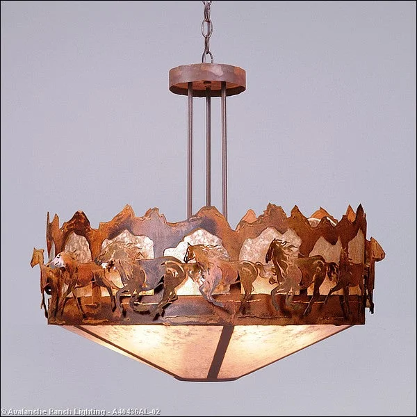 Metal Ceiling Lights in Brass, Copper, Stainless Steel, and IronMetal Ceiling Lights in Brass, Copper, Stainless Steel, and IronAvalanche Ranch Crestline-Horse/Mountain A40436AL-02 Pendant Light - Rust Patina Metal Ceiling Lights in Brass, Copper, Stainless Steel, and IronMetal Ceiling Lights in Brass, Copper, Stainless Steel, and IronAvalanche Ranch Crestline-Horse/Mountain A40436AL-02 Pendant Light - Rust Patina