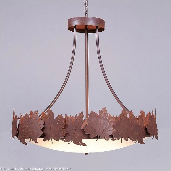 Indian - Themed Ceiling Lights with Intricate Filigree and Mirror WorkIndian - Themed Ceiling Lights with Intricate Filigree and Mirror WorkAvalanche Ranch Crestline-Maple Leaf A40505AF-HR-02 Pendant Light - Rust Patina Indian - Themed Ceiling Lights with Intricate Filigree and Mirror WorkIndian - Themed Ceiling Lights with Intricate Filigree and Mirror WorkAvalanche Ranch Crestline-Maple Leaf A40505AF-HR-02 Pendant Light - Rust Patina