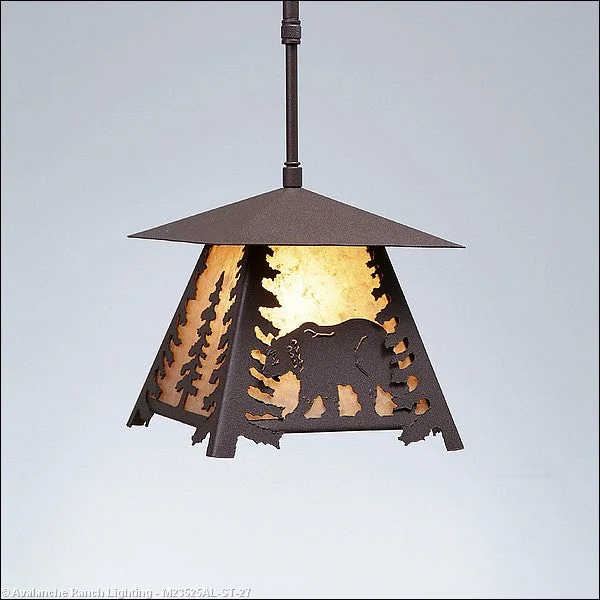 Glass Ceiling Lights with Frosted, Colored, or Etched GlassGlass Ceiling Lights with Frosted, Colored, or Etched GlassAvalanche Ranch Smoky Mountain-Mountain Bear M23525AL-ST-27 Pendant Light - Rustic Brown Glass Ceiling Lights with Frosted, Colored, or Etched GlassGlass Ceiling Lights with Frosted, Colored, or Etched GlassAvalanche Ranch Smoky Mountain-Mountain Bear M23525AL-ST-27 Pendant Light - Rustic Brown