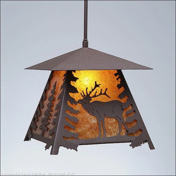 Industrial Style Ceiling Lights with Exposed Bulbs and Metal CagesIndustrial Style Ceiling Lights with Exposed Bulbs and Metal CagesAvalanche Ranch Smoky Mountain-Mountain Elk M23633AM-ST-27 Pendant Light - Rustic Brown Industrial Style Ceiling Lights with Exposed Bulbs and Metal CagesIndustrial Style Ceiling Lights with Exposed Bulbs and Metal CagesAvalanche Ranch Smoky Mountain-Mountain Elk M23633AM-ST-27 Pendant Light - Rustic Brown