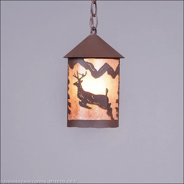 Indian - Themed Ceiling Lights with Intricate Filigree and Mirror WorkIndian - Themed Ceiling Lights with Intricate Filigree and Mirror WorkAvalanche Ranch Cascade Lantern-Valley Deer M24421AL-CH-27 Pendant Light - Rustic Brown Indian - Themed Ceiling Lights with Intricate Filigree and Mirror WorkIndian - Themed Ceiling Lights with Intricate Filigree and Mirror WorkAvalanche Ranch Cascade Lantern-Valley Deer M24421AL-CH-27 Pendant Light - Rustic Brown