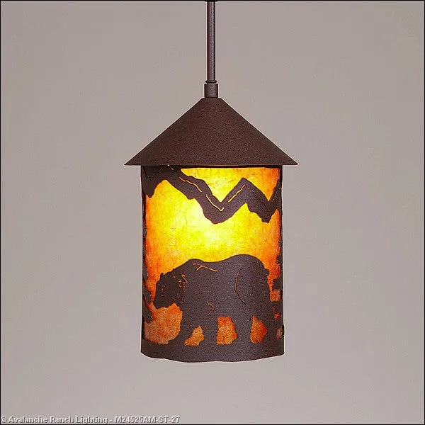 Metal Ceiling Lights in Brass, Copper, Stainless Steel, and IronMetal Ceiling Lights in Brass, Copper, Stainless Steel, and IronAvalanche Ranch Cascade Lantern-Mountain Bear M24525AM-ST-27 Pendant Light - Rustic Brown Metal Ceiling Lights in Brass, Copper, Stainless Steel, and IronMetal Ceiling Lights in Brass, Copper, Stainless Steel, and IronAvalanche Ranch Cascade Lantern-Mountain Bear M24525AM-ST-27 Pendant Light - Rustic Brown