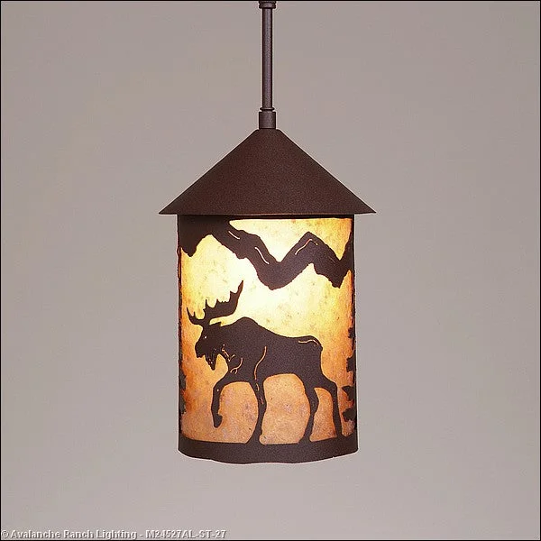Indian - Themed Ceiling Lights with Intricate Filigree and Mirror WorkIndian - Themed Ceiling Lights with Intricate Filigree and Mirror WorkAvalanche Ranch Cascade Lantern-Mountain Moose M24527AL-ST-27 Pendant Light - Rustic Brown Indian - Themed Ceiling Lights with Intricate Filigree and Mirror WorkIndian - Themed Ceiling Lights with Intricate Filigree and Mirror WorkAvalanche Ranch Cascade Lantern-Mountain Moose M24527AL-ST-27 Pendant Light - Rustic Brown