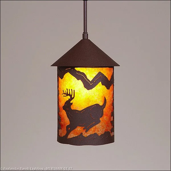 African - Inspired Ceiling Lights with Tribal Patterns and Natural MaterialsAfrican - Inspired Ceiling Lights with Tribal Patterns and Natural MaterialsAvalanche Ranch Cascade Lantern-Mountain Deer M24530AM-ST-27 Pendant Light - Rustic Brown African - Inspired Ceiling Lights with Tribal Patterns and Natural MaterialsAfrican - Inspired Ceiling Lights with Tribal Patterns and Natural MaterialsAvalanche Ranch Cascade Lantern-Mountain Deer M24530AM-ST-27 Pendant Light - Rustic Brown