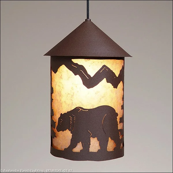 Metal Ceiling Lights in Brass, Copper, Stainless Steel, and IronMetal Ceiling Lights in Brass, Copper, Stainless Steel, and IronAvalanche Ranch Cascade Lantern-Mountain Bear M24625AL-ST-27 Pendant Light - Rustic Brown Metal Ceiling Lights in Brass, Copper, Stainless Steel, and IronMetal Ceiling Lights in Brass, Copper, Stainless Steel, and IronAvalanche Ranch Cascade Lantern-Mountain Bear M24625AL-ST-27 Pendant Light - Rustic Brown