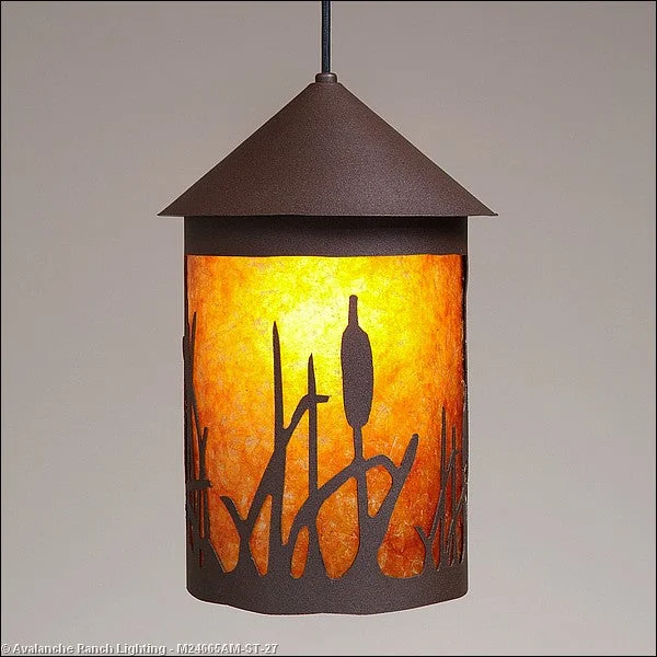 African - Inspired Ceiling Lights with Tribal Patterns and Natural MaterialsAfrican - Inspired Ceiling Lights with Tribal Patterns and Natural MaterialsAvalanche Ranch Cascade Lantern-Cattails M24665AM-ST-27 Pendant Light - Rustic Brown African - Inspired Ceiling Lights with Tribal Patterns and Natural MaterialsAfrican - Inspired Ceiling Lights with Tribal Patterns and Natural MaterialsAvalanche Ranch Cascade Lantern-Cattails M24665AM-ST-27 Pendant Light - Rustic Brown