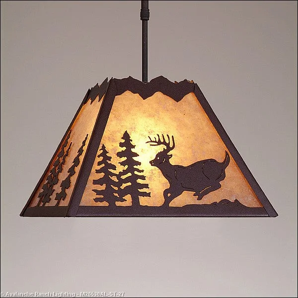 Indian - Themed Ceiling Lights with Intricate Filigree and Mirror WorkIndian - Themed Ceiling Lights with Intricate Filigree and Mirror WorkAvalanche Ranch Rocky Mountain-Mountain Deer Rustic Brown M26530AL-ST-27 Pendant Light - Rustic Brown Indian - Themed Ceiling Lights with Intricate Filigree and Mirror WorkIndian - Themed Ceiling Lights with Intricate Filigree and Mirror WorkAvalanche Ranch Rocky Mountain-Mountain Deer Rustic Brown M26530AL-ST-27 Pendant Light - Rustic Brown