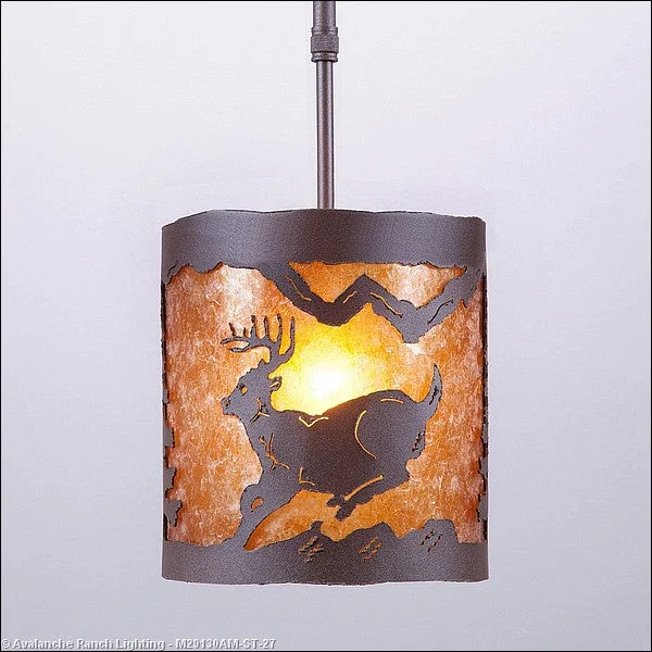 Glass Ceiling Lights with Frosted, Colored, or Etched GlassGlass Ceiling Lights with Frosted, Colored, or Etched GlassAvalanche Ranch Kincaid-Mountain Deer M29130AM-ST-27 Pendant Light - Rustic Brown Glass Ceiling Lights with Frosted, Colored, or Etched GlassGlass Ceiling Lights with Frosted, Colored, or Etched GlassAvalanche Ranch Kincaid-Mountain Deer M29130AM-ST-27 Pendant Light - Rustic Brown