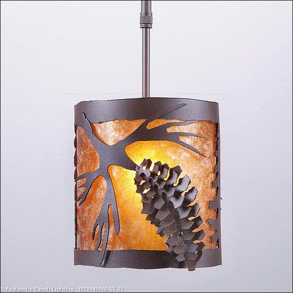 Glass Ceiling Lights with Frosted, Colored, or Etched GlassGlass Ceiling Lights with Frosted, Colored, or Etched GlassAvalanche Ranch Kincaid-Spruce Cone M29140AM-ST-27 Pendant Light - Rustic Brown Glass Ceiling Lights with Frosted, Colored, or Etched GlassGlass Ceiling Lights with Frosted, Colored, or Etched GlassAvalanche Ranch Kincaid-Spruce Cone M29140AM-ST-27 Pendant Light - Rustic Brown