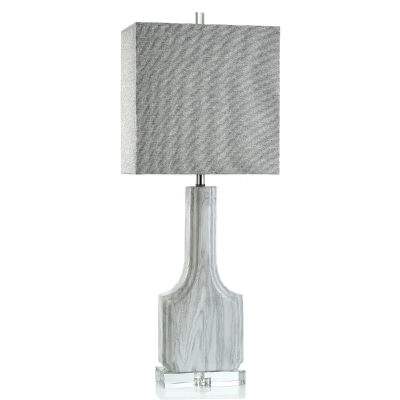 asian inspired table lamps with bamboo accents for a zen atmosphereasian inspired table lamps with bamboo accents for a zen atmosphereAegean Ceramic Table Lamp - White And Gray Finish - Gray Hardback Shade
