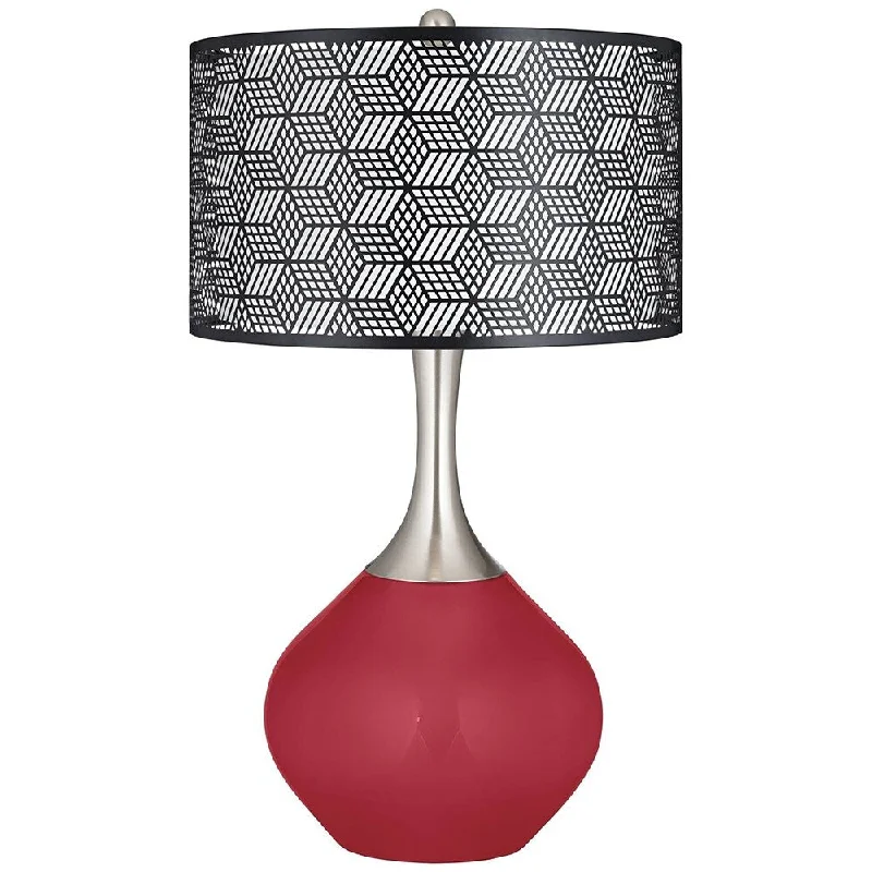 industrial style table lamps with exposed bulbs for loft apartmentsindustrial style table lamps with exposed bulbs for loft apartmentsBlack Metal Shade Spencer Table Lamp - 16" x 30"