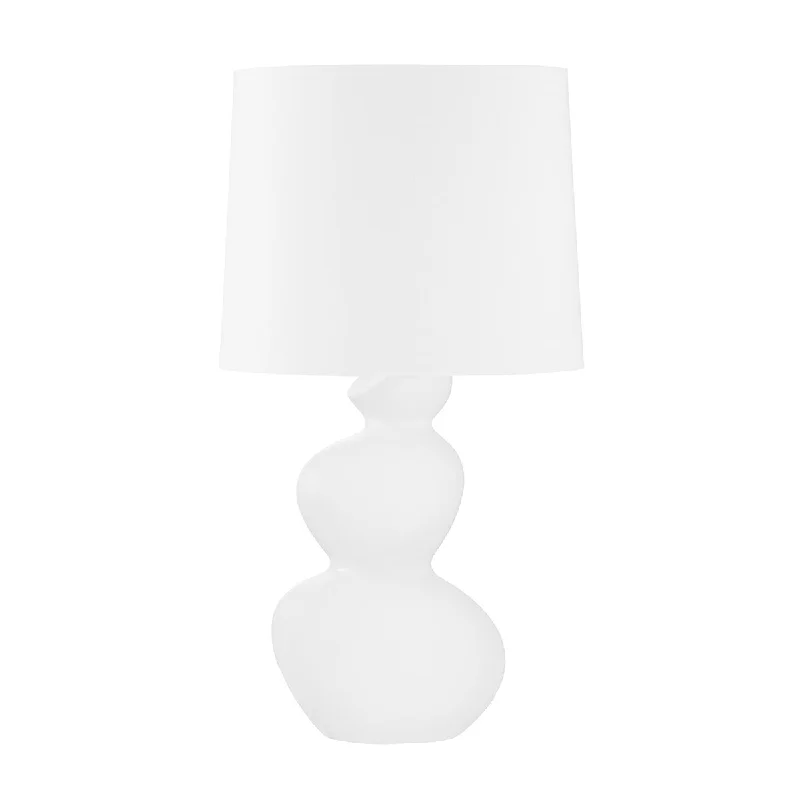 Aged Brass/Ceramic Satin White