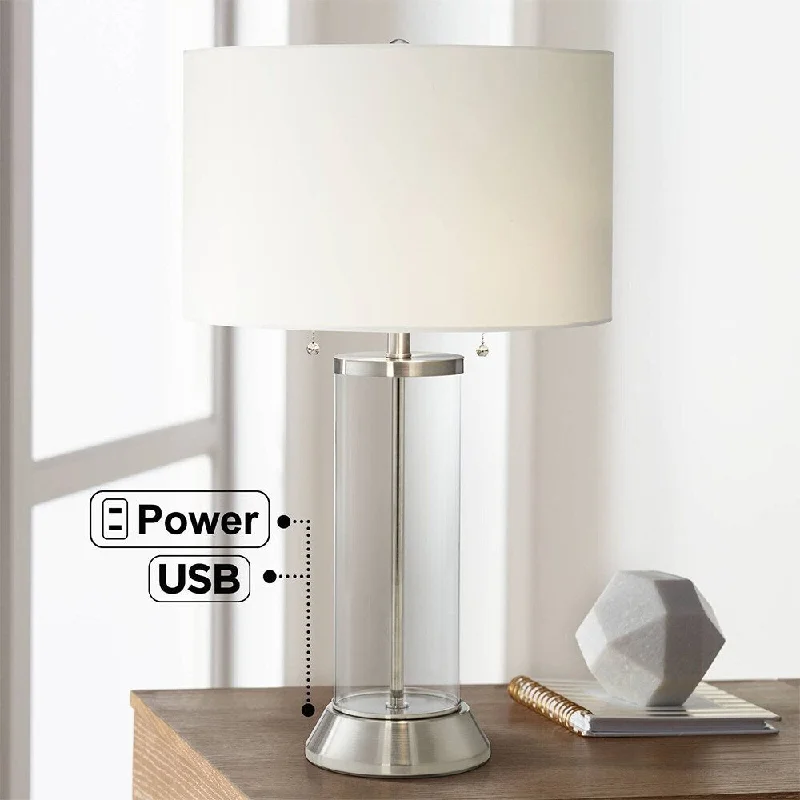 metal table lamps with a matte black finish for a sleek appearancemetal table lamps with a matte black finish for a sleek appearanceModern Table Lamp 26 1/2" High Clear Glass Silver with USB Outlet - 15" x 26" metal table lamps with a matte black finish for a sleek appearancemetal table lamps with a matte black finish for a sleek appearanceModern Table Lamp 26 1/2" High Clear Glass Silver with USB Outlet - 15" x 26"