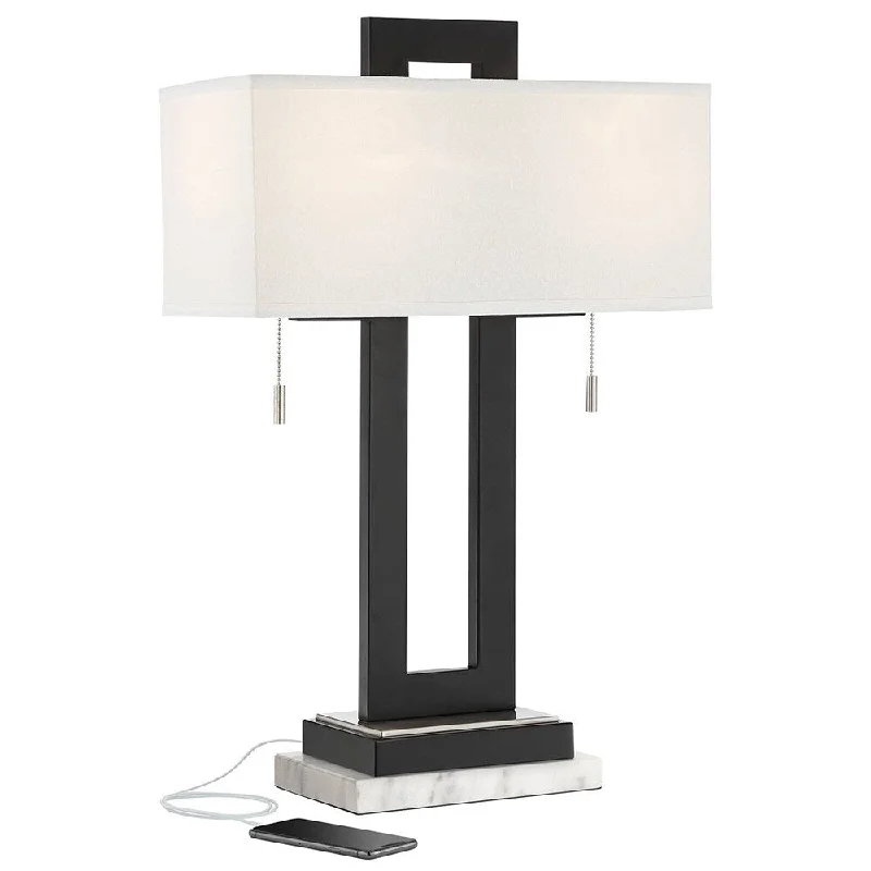 metal table lamps with a matte black finish for a sleek appearancemetal table lamps with a matte black finish for a sleek appearanceModern Table Lamp White Riser 26" High USB Port Two-Tone for Desk - 18" x 26" metal table lamps with a matte black finish for a sleek appearancemetal table lamps with a matte black finish for a sleek appearanceModern Table Lamp White Riser 26" High USB Port Two-Tone for Desk - 18" x 26"