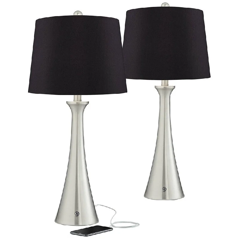 mid century modern table lamps with iconic designs for a stylish studymid century modern table lamps with iconic designs for a stylish studyModern Table Lamps 27 1/2" Tall Set of 2 Nickel USB Outlet Black Shade - 14" x 27" mid century modern table lamps with iconic designs for a stylish studymid century modern table lamps with iconic designs for a stylish studyModern Table Lamps 27 1/2" Tall Set of 2 Nickel USB Outlet Black Shade - 14" x 27"