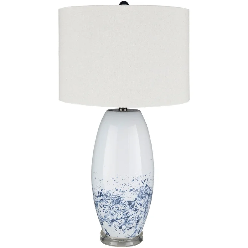 rustic farmhouse table lamps for cozy kitchensrustic farmhouse table lamps for cozy kitchensValentin Traditional Navy & White Ceramic Table Lamp