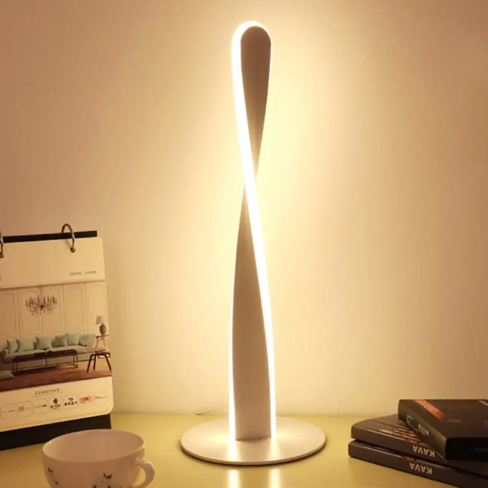 coastal style table lamps with nautical elements for beach housescoastal style table lamps with nautical elements for beach housesModernist LED Desk Lamp: White Spiral Reading Light for Bedroom